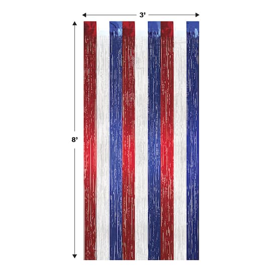 Beistle 8ft. Red, White, & Blue Gleam 'N Curtain
